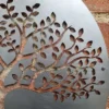 rustic metal tree of life wall disc UK
