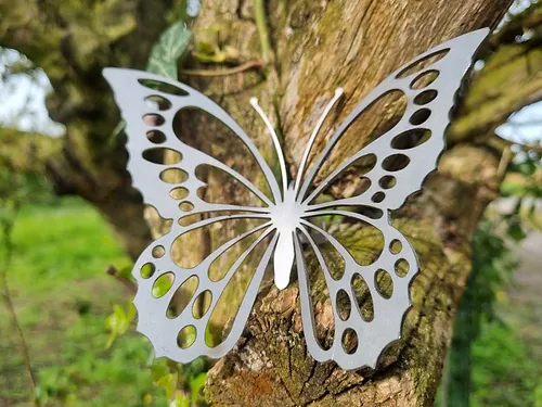 Rustic 3D Metal Small Butterfly Ornament