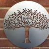 rustic metal tree of life wall disc UK