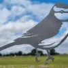rustic metal blue tit garden ornament UK