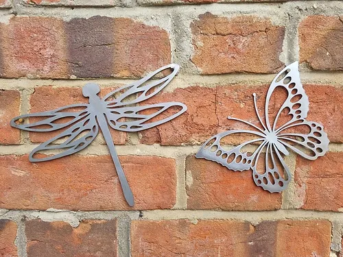 Rustic Metal Butterfly & Dragonfly Wall Art Set