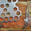 rustic metal honeycomb bumblebee wall art set UK