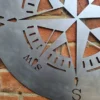 rustic metal nautical compass wall disc UK