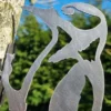 rustic metal woodpecker garden ornament UK
