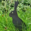 rustic metal sitting hare garden ornament UK